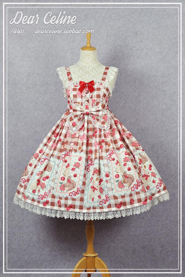 LoveryPoodle jsk /グレー×ピンク Romantic Tiered JSK by Angelic Pretty