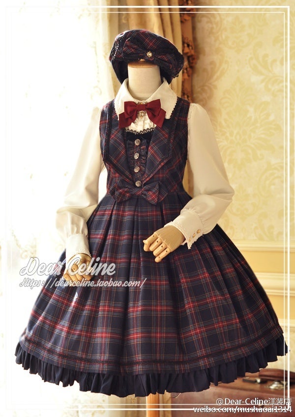 Melody Basket Nostalgic letterスカート Bear Label Skirt by Melody BasKet