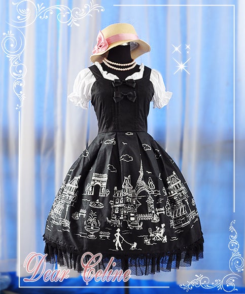 ジェーンマープル　ヴァイオリン刺繍ジャンパースカート ジェーンマープル ヴァイオリン刺繍ジャンパースカート