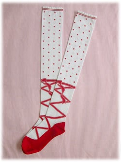 Angelic Pretty 靴下10点セット MTO] Marshmallow Border OTKs (2021) by Angelic Pretty
