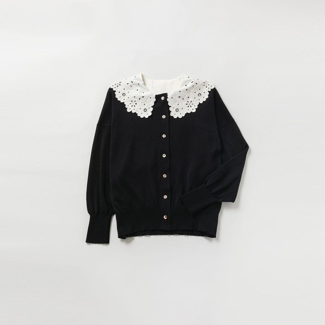 Vintage Flower Collar Cardigan By Jane Marple