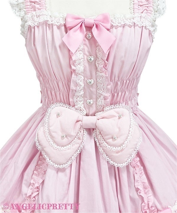 Angelic Pretty ぷくぷくハニーシャーリングジャンパースカートJSK Pukupuku Honey Shirring JSK by Angelic Pretty