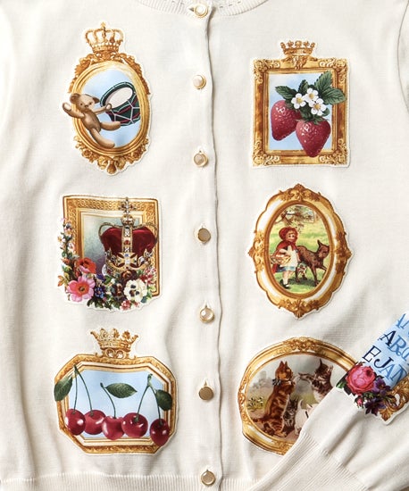 Anniversary Frame Decoupage Cardigan by Jane Marple