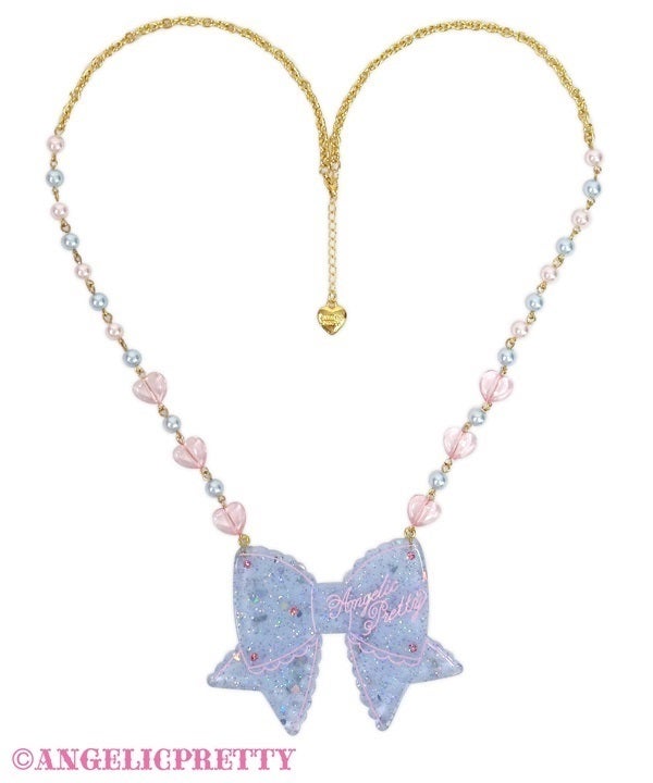 【kindababy】ribbon heritage necklace~リボンリースネックレス ハートリボン ネックレス レディース Necklace | LAVISH