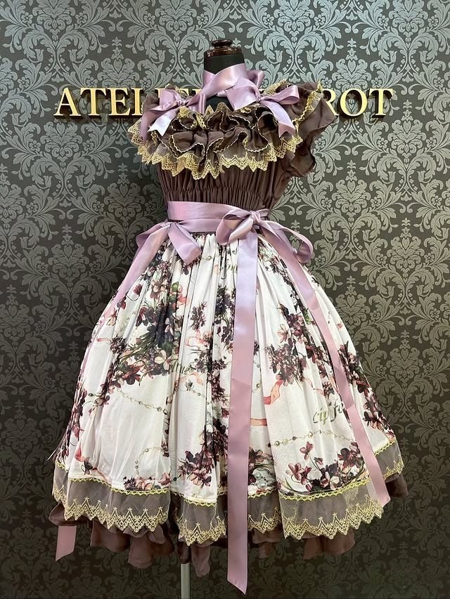 ワンピース WILLFULLY side ribbon various print OP Violet Ribbon OP (2025) by Triple Fortune