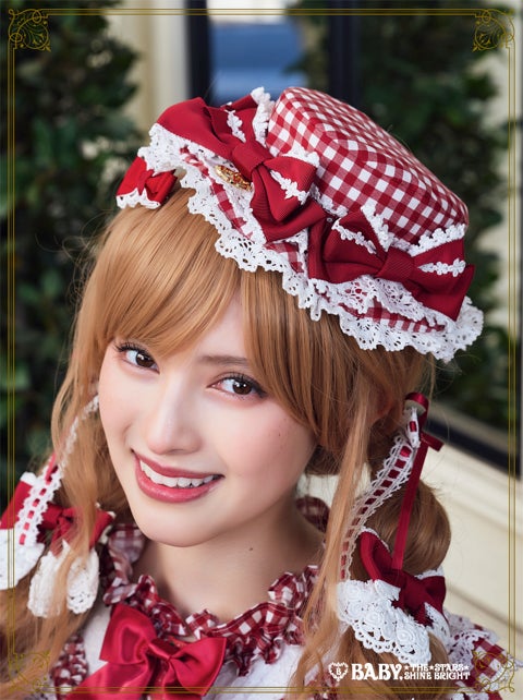 Berry Sweet Bouquet Gingham Canotier by Baby, the Stars