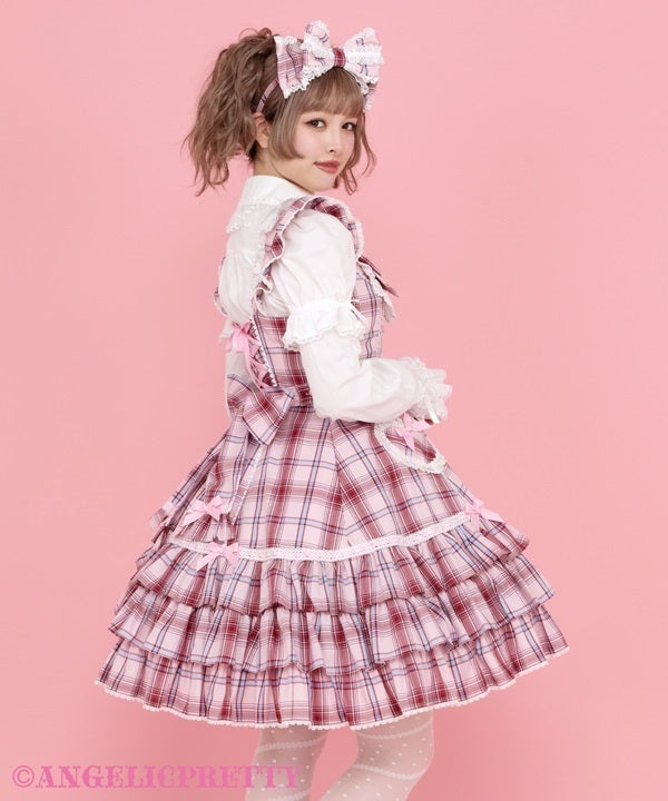 Cute Heart JSK (Tartan) (2025) by Angelic Pretty