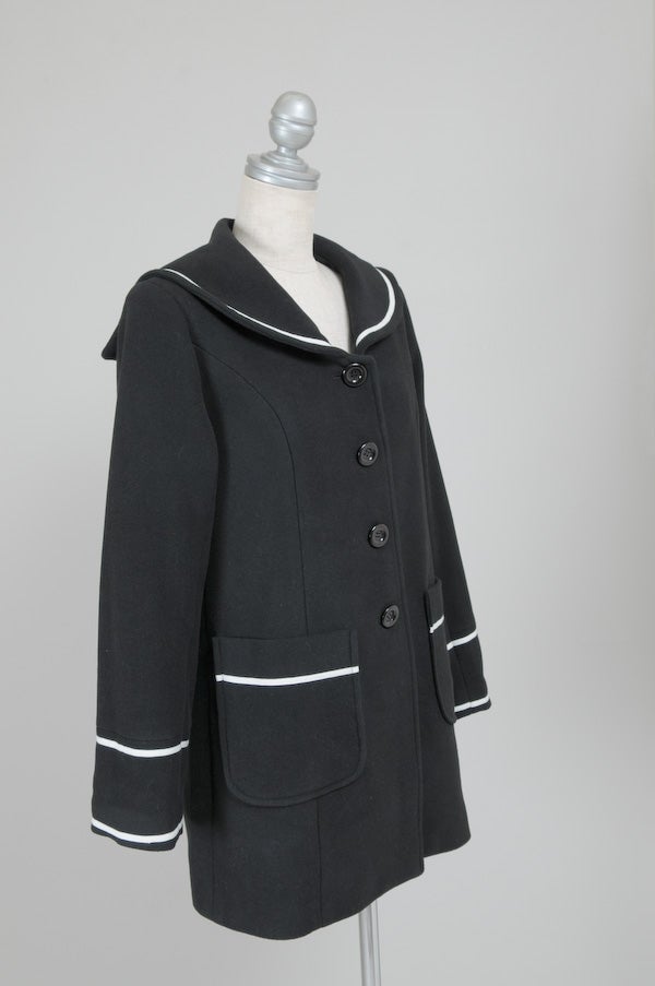 【HELK】SAILOR COLLAR WOOL COAT Peace Now ~ Sailor Collar Coat by Black Peace Now