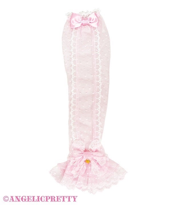 Heart Tulle Long Arm Warmers by Angelic Pretty