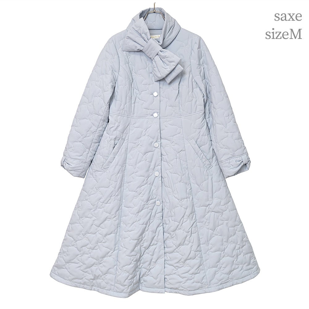 美品♡エムズグレイシー キルティングライナー付 コート リボン ビジュー M 美品♡エムズグレイシー キルティングライナー付 コート リボン