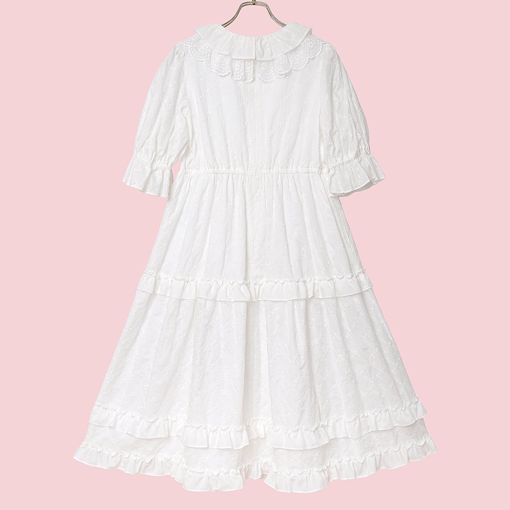 Dreaming Lace ワンピース　ジャンク品 ワンピース glitter × flower pretty lace dress/シアーインナー