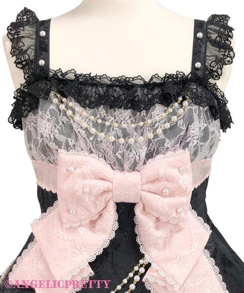 【新品未使用タグ付】PrincessリボンデコレーションJSK ピンク Princess Ribbon Decoration JSK by Angelic Pretty