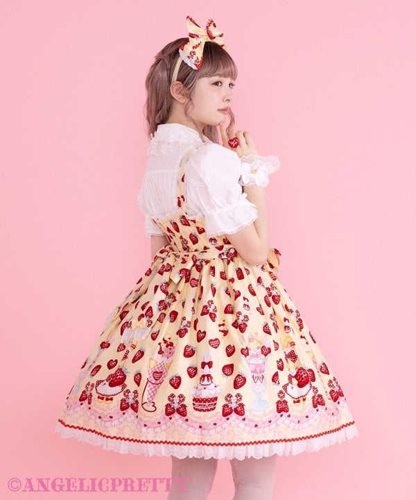 最終価格☆ハニービーストロベリーＪＳＫ Sweet Strawberry and Bunny Prints Lolita JSK