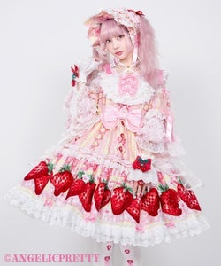 Decoration Strawberry JSK Set by Angelic Pretty Decoration Strawberry JSK Set by Angelic Pretty
