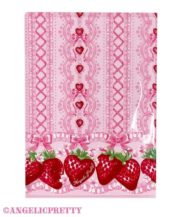 Decoration Strawberry Clear File by Angelic Pretty
