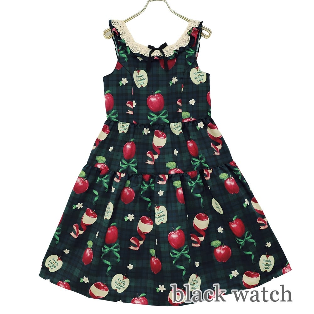 Tartan Ribbon Apple JSK by Emily Temple Cute