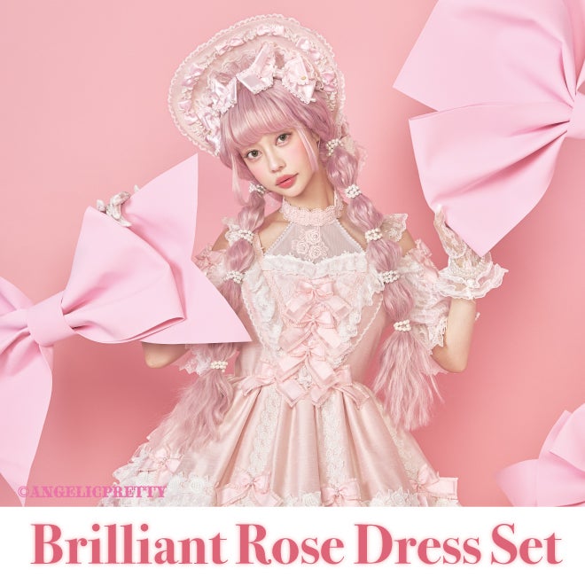angelic pretty rose tassel ワンピース+ボンネット Rose Tassel JSK by Angelic Pretty