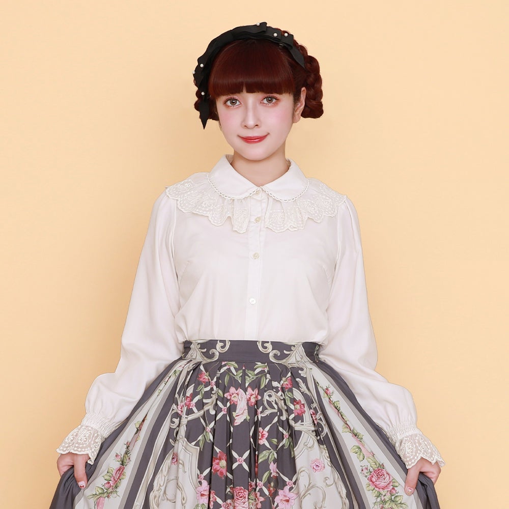 未使用2025新作ARTS & SCIENCE Back long blouse Melody Lace Long Sleeve Blouse (2025) by Melody BasKet