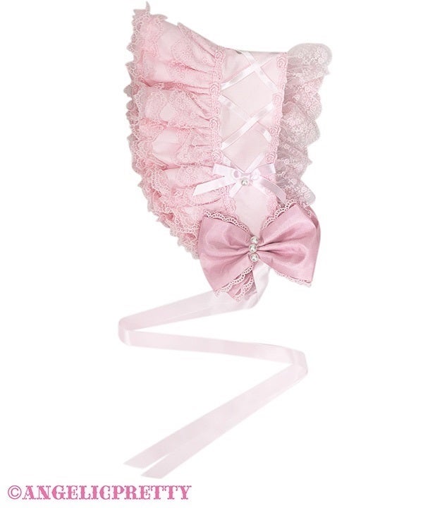 スピンドルAngelic Princessハーフボンネット Lace-Up Angelic Princess Half Bonnet (2025) by Angelic Pretty
