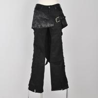 パンツ h.naoto blood lace up skinny pants Blood ~ Overskirt Lace-Up Pants by h.NAOTO