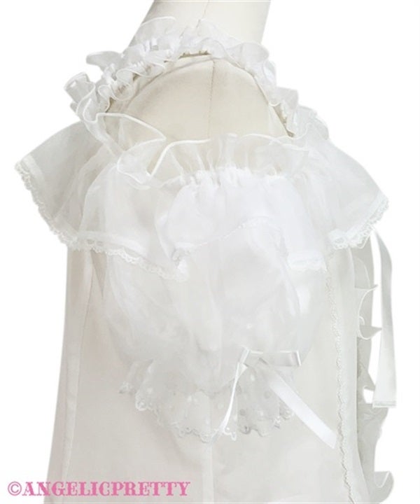 レア【Angelic pretty】後ろ編み上げ　フリル付きホワイトシャツ 長袖 レア【Angelic pretty】後ろ編み上げ フリル付きホワイトシャツ