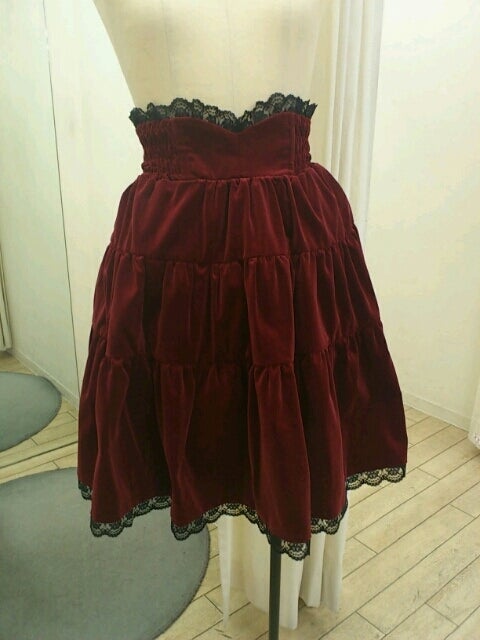 【連休特別価格】aere high waist velours skirt High Waist Velour Skirt by Black Peace Now