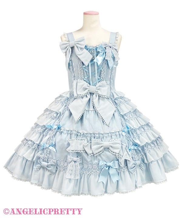 【新品未使用タグ付】恋するお姫様JSKセット 白×ピンク MTO] Princess in Love JSK Set (2022) by Angelic Pretty