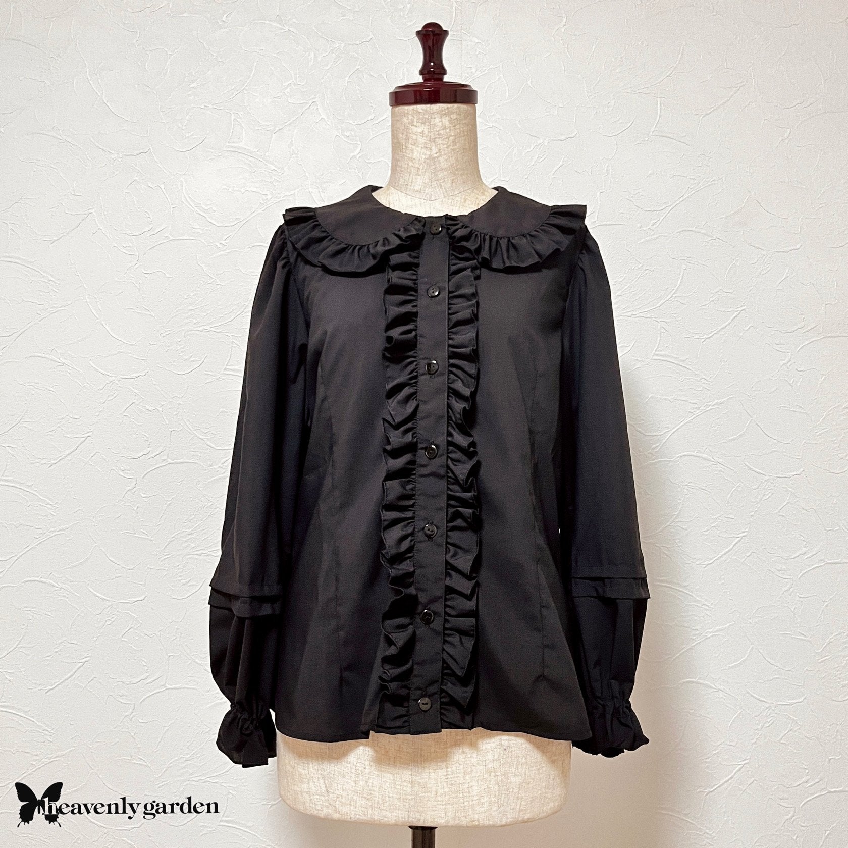 solov SOLOV LAYERED FRILL BLOUSE 希少完売！ heavenly garden ~ Frill Collar Blouse by Indie Brand