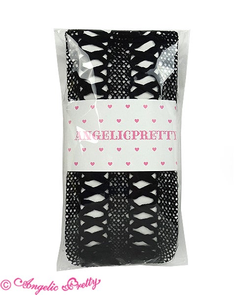 Lace-up Ribbon Tights (2020) by Angelic Pretty