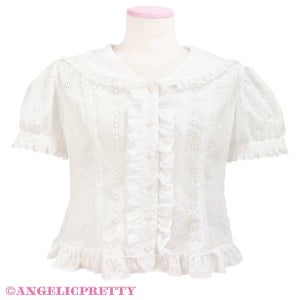 Cotton Garden Lace Sailor Blouse by Angelic Pretty