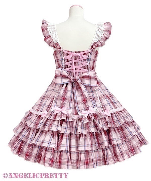 Cute Heart JSK (Tartan) (2025) by Angelic Pretty