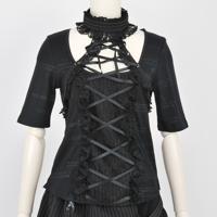h.NAOTO BLOODカットソー Blood ~ Lace Up Choker Cutsew by h.NAOTO