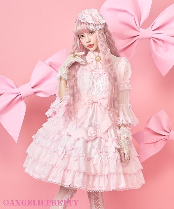 【高市総裁誕生記念】D'Angelico セミホロウボディ コーラルピンク MTO] Princess In Love OP Dress (2025) by Angelic Pretty