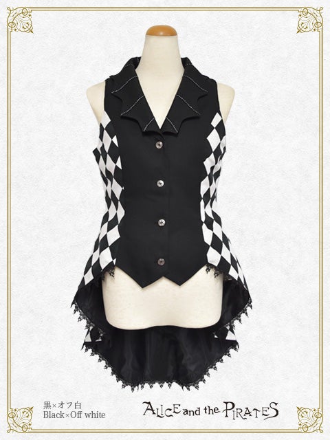 Alice and the Pirates ブラックベスト　ジレ Monochrome Vest by Alice and the Pirates