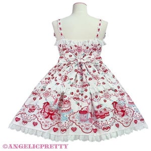 Strawberry Cake Party Shirring JSK by Angelic Pretty