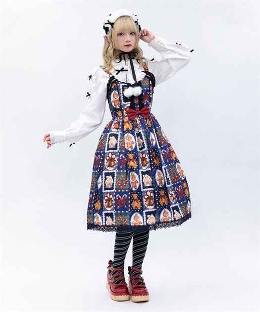 シャルミエール　Chalmiere　クリスマス柄ジャンスカaxes femme Chalmiere - Christmas Pattern JSK by Axes Femme