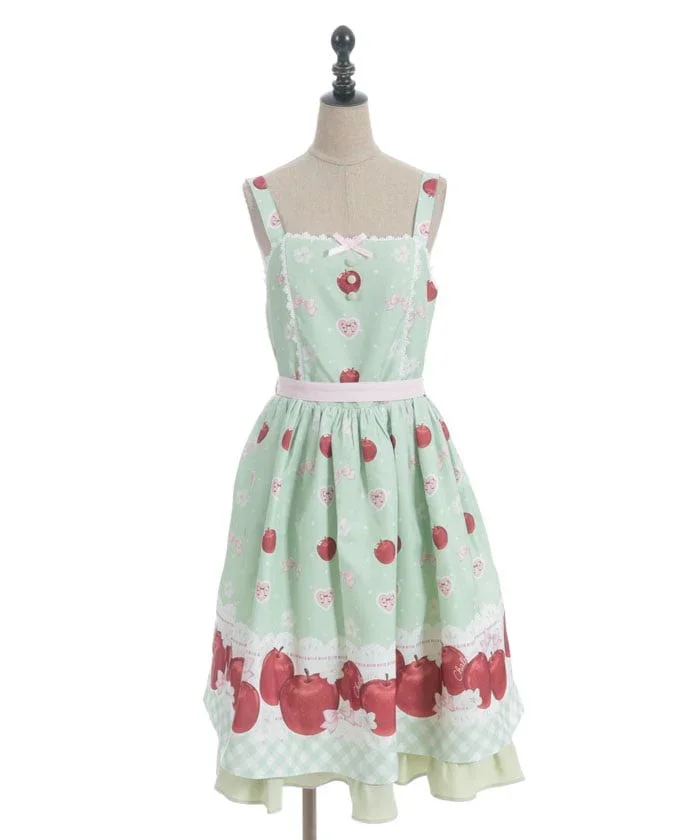 axes femme Chalmiereスウィーティアップルジャンスカ（白） Chalmiere ~ Sweetie Apple JSK by Axes Femme