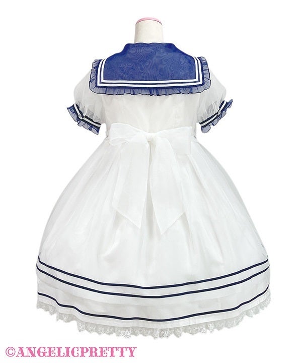 新品 Angelicpretty フェアリーマリンワンピース シロ 2025/7/12(Sat) ☆New Arrivals☆ ♥フェアリーマリンワンピース