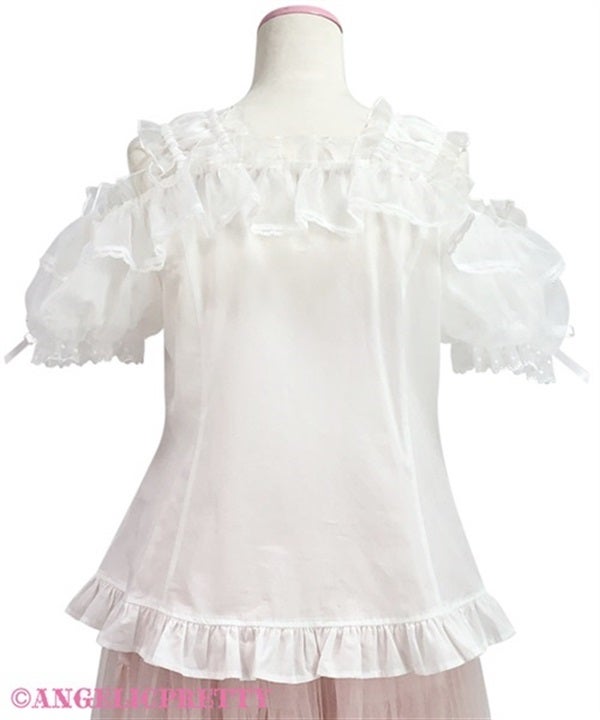 Frill See-Through Off-Shoulder Blouse (2024 2nd release) by