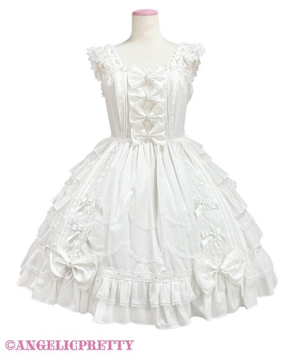 レア【Angelic pretty】後ろ編み上げ　フリル付きホワイトシャツ 長袖 Colorful Pearl Star Blouse by Angelic Pretty
