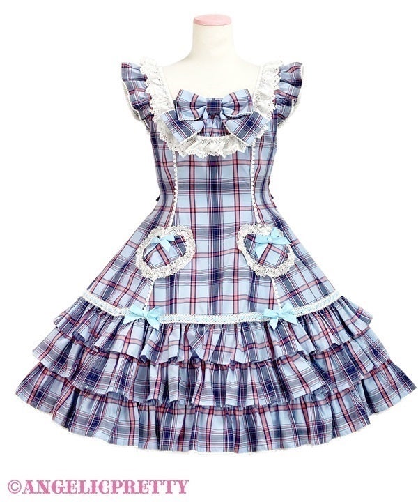 Angelic Pretty Cute Heart JSK 白黒 Cutie Heart JSK by Angelic Pretty