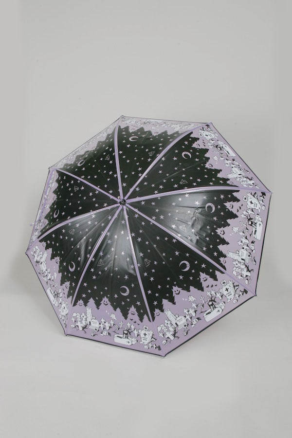 美品　ウノア unoa 【Rainy Garden】Pique design Peace Now ~ Monster Print Vinyl Umbrella by Black Peace Now