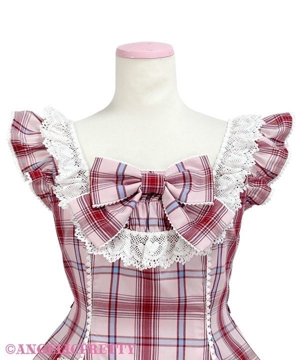 Angelic Pretty タータンチェックJSK Cute Heart JSK (Tartan) (2025) by Angelic Pretty