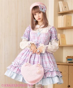 Sprinkle Heart Tartan OP白 Angelic Pretty Sprinkle Heart Tartan OP by Angelic Pretty