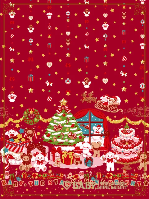 ♡*♡様 BABY くみゃちゃんクリスマス柄JSK Kumya's Doki☆Doki Christmas Party Kumya JSK by Baby, the