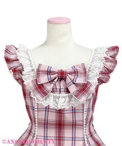 Cute Heart JSK (Tartan) by Angelic Pretty Cute Heart JSK (Tartan) by Angelic Pretty