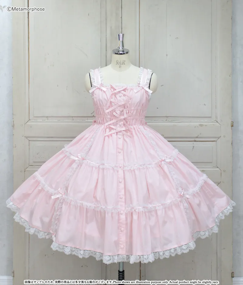 み  BLANCHE LATTEROSE Shirring Tiered JSK (Plus Size) (2025) by Metamorphose Temps