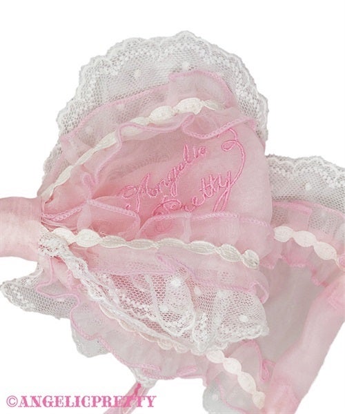 angelic pretty フリルシースルーカチューシャ　ピンク angelic pretty フリルシースルーカチューシャ ピンク