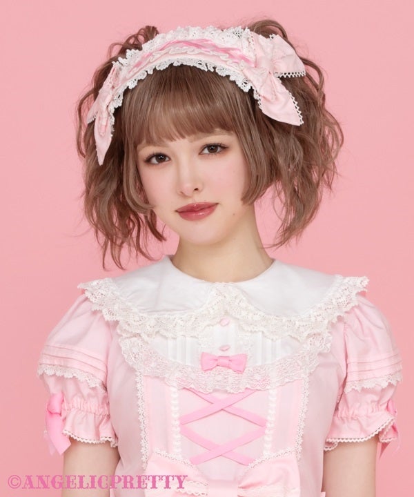 Lace-up Ribbon Doll Headdress (2025) by Angelic Pretty