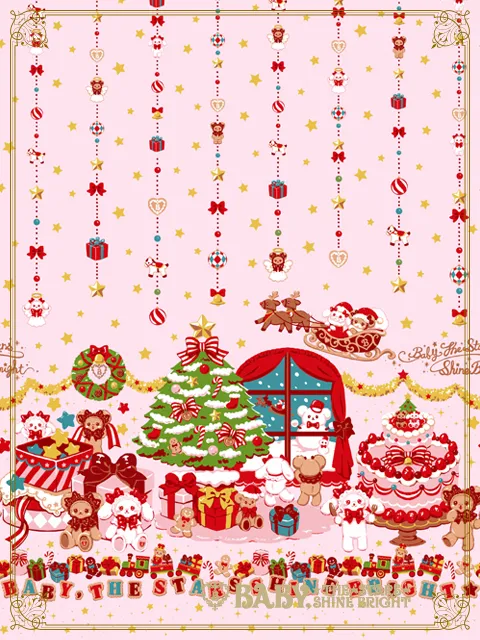 ♡*♡様 BABY くみゃちゃんクリスマス柄JSK Kumya's Doki☆Doki Christmas Party JSK I by Baby, the Stars Shine